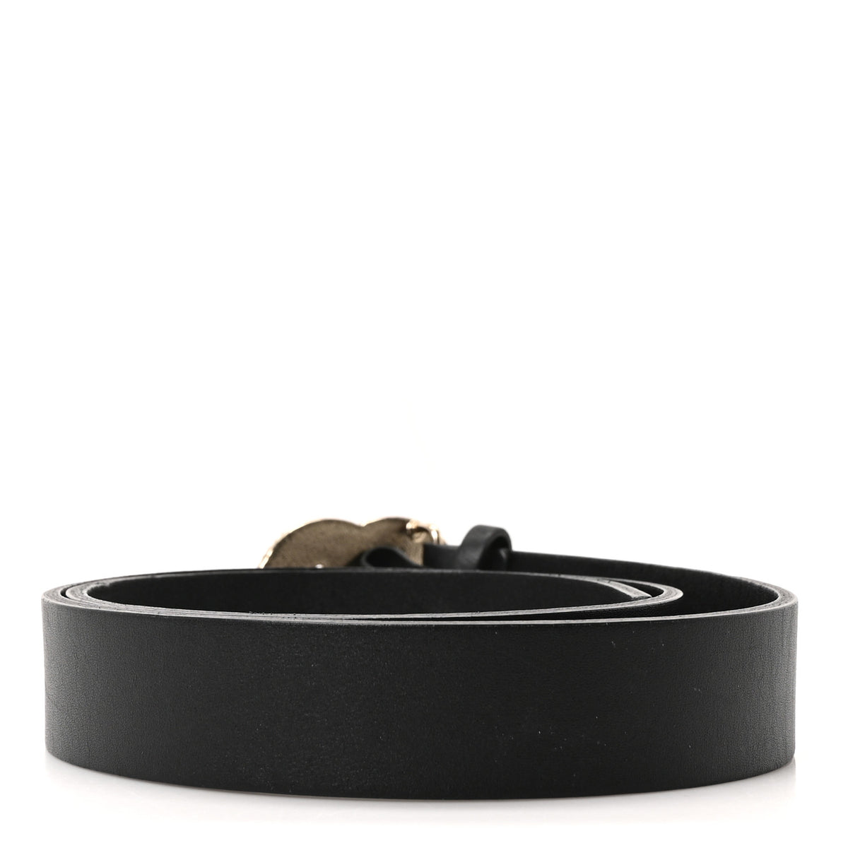 Chanel Calfskin Crystal CC Scarab Belt 75 30 Black 2 of 7