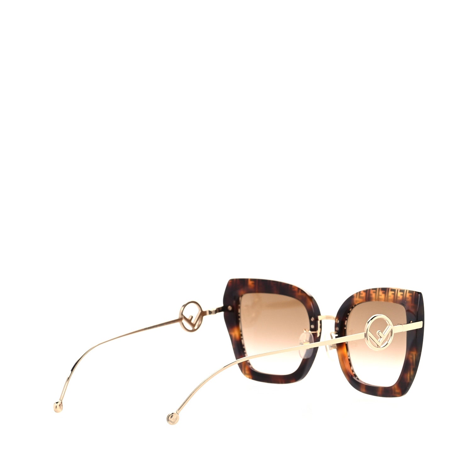 Fendi Acetate Metal F is Fendi FF Square Cat Eye Sunglasses FF 0424/F/S Havana 4 of 7