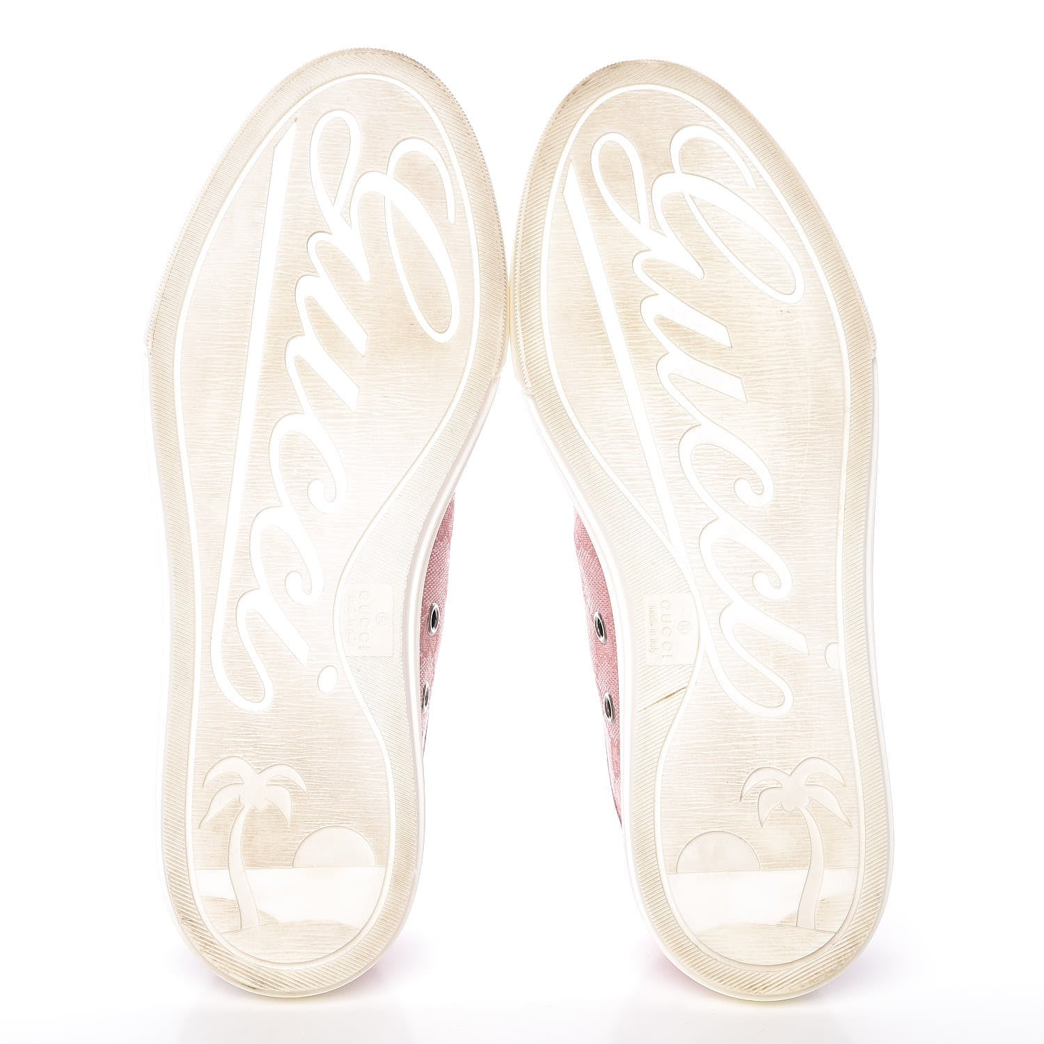 Gucci GG Monogram Calfskin Womens Low Top Sneakers 35 Pink Soft Pink 7 of 15