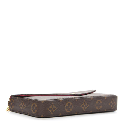 Louis Vuitton Monogram Pochette Felicie Chain Wallet Fuchsia 4 of 8