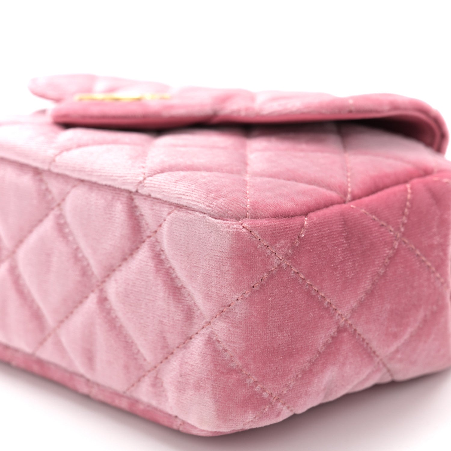 Chanel Velvet Quilted Small Wavy CC Hobo Pink 10 of 11