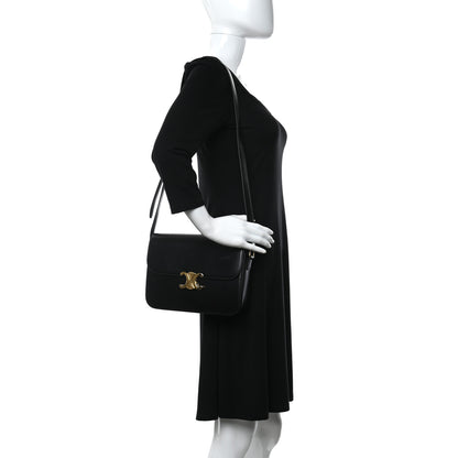 Celine Shiny Calfskin Large Triomphe Black 2 of 14