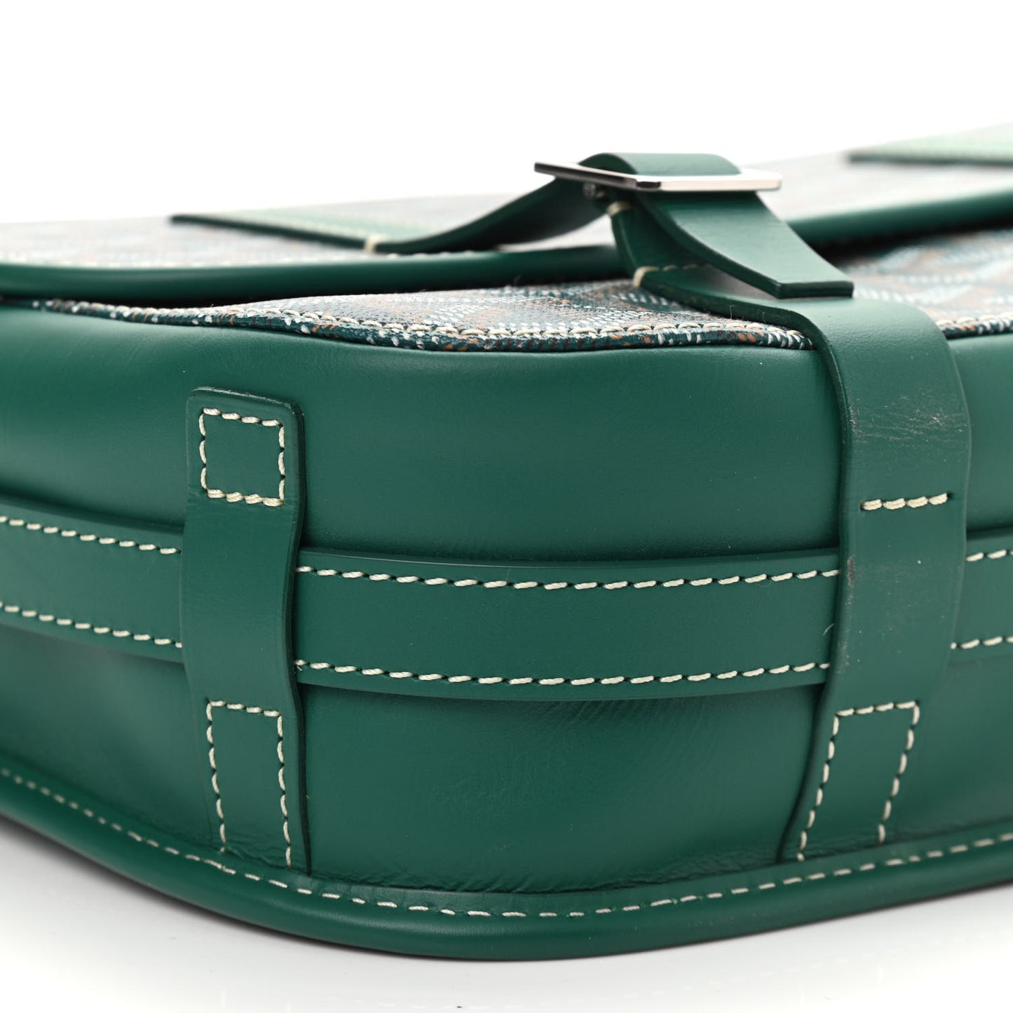 Goyardine Belvedere MM Messenger Bag Green