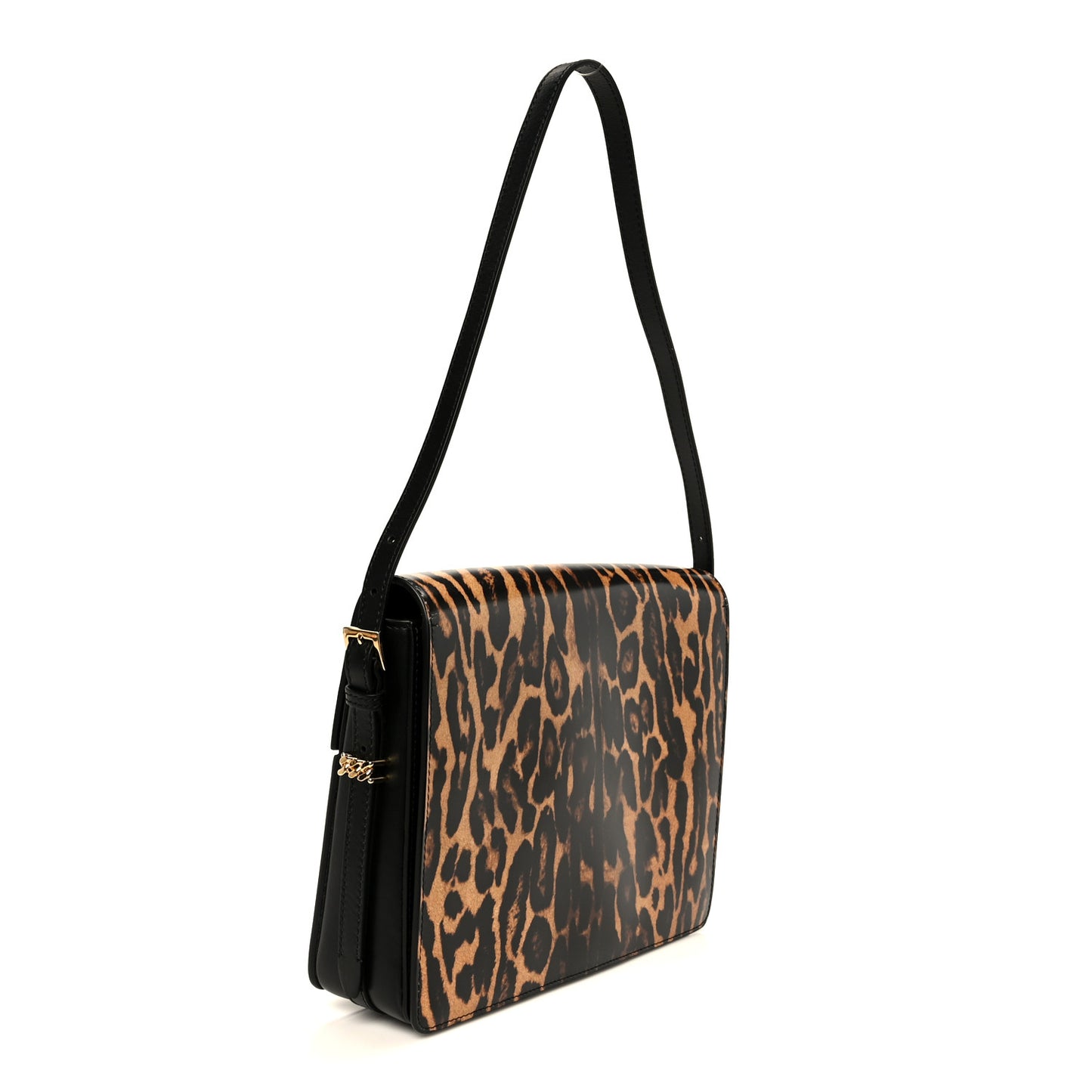 Calfskin Leopard Large Grace Bag Dark Mustard