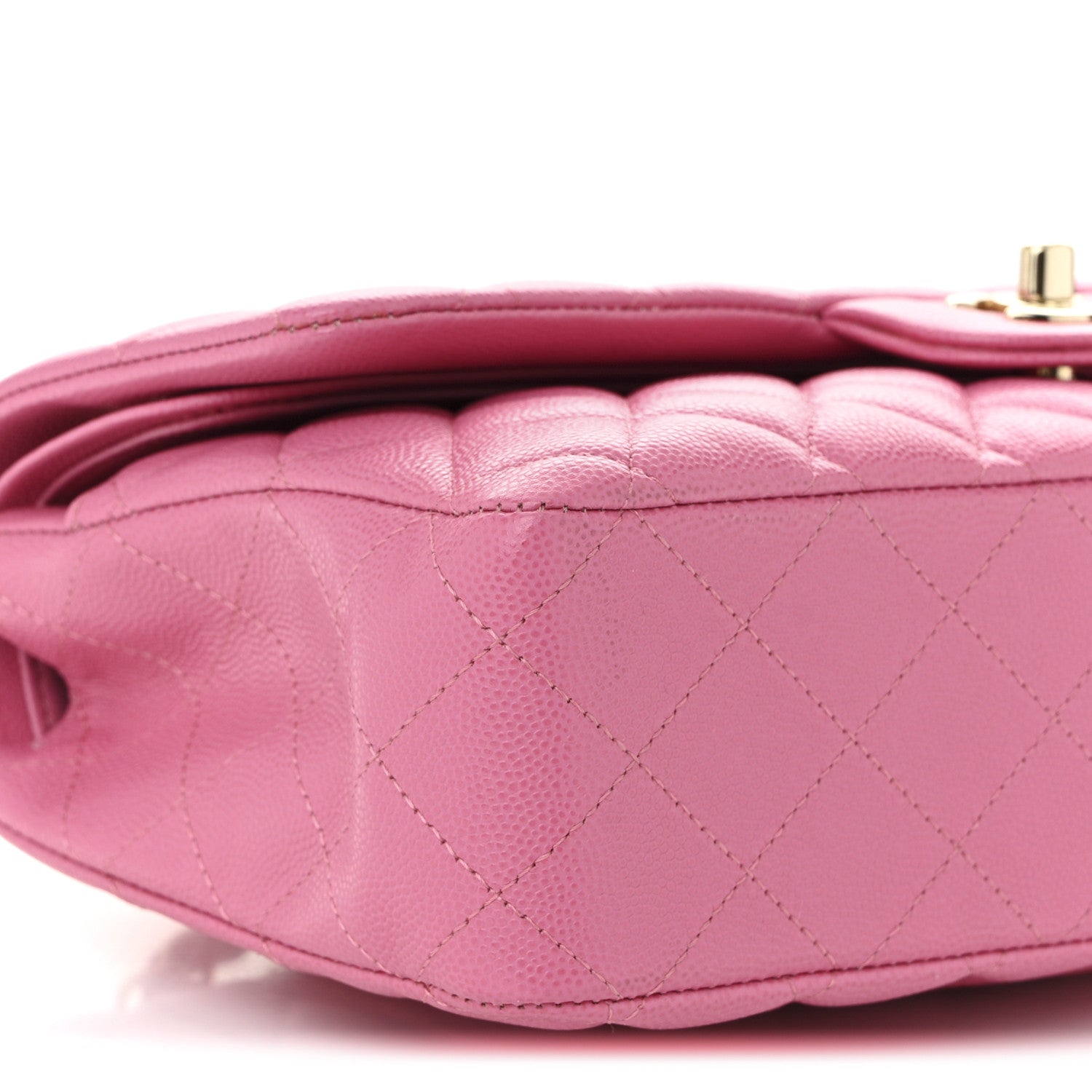 Chanel Caviar Quilted Medium Double Flap Pink 9 of 11