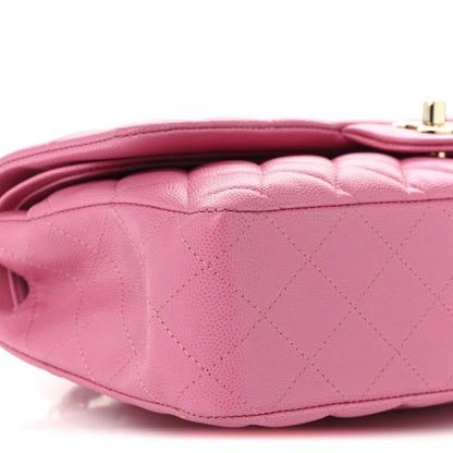 Chanel Caviar Quilted Medium Double Flap Pink 9 of 11