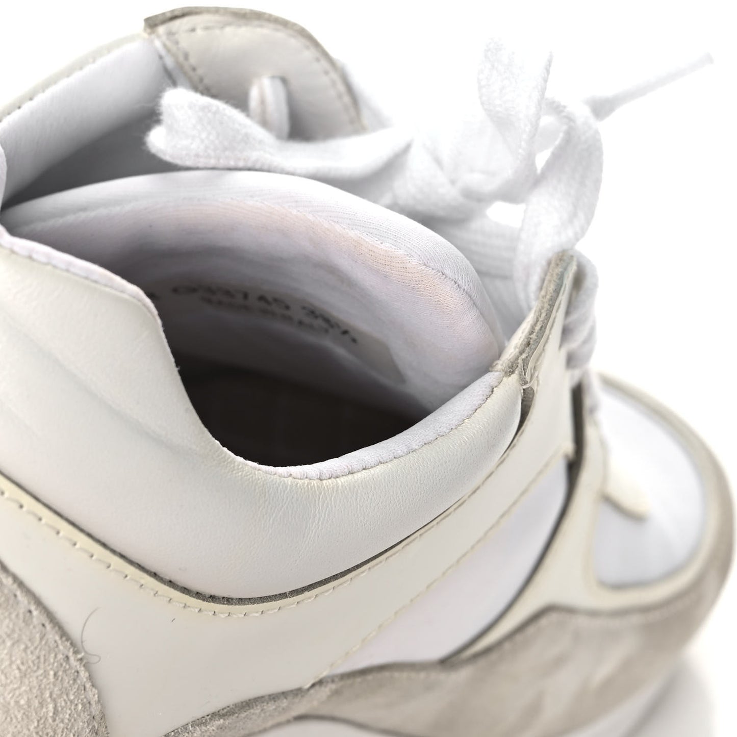 Suede Calfskin Fabric CC Sneakers 38.5 White
