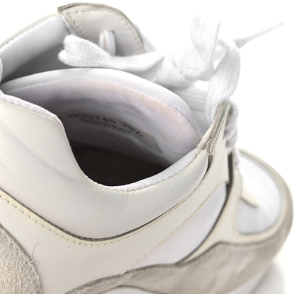 Chanel Suede Calfskin Fabric CC Sneakers 38.5 White 9 of 11