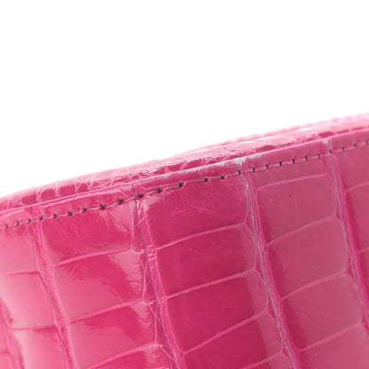 Chanel Shiny Alligator Mini Flap Pink 10 of 13