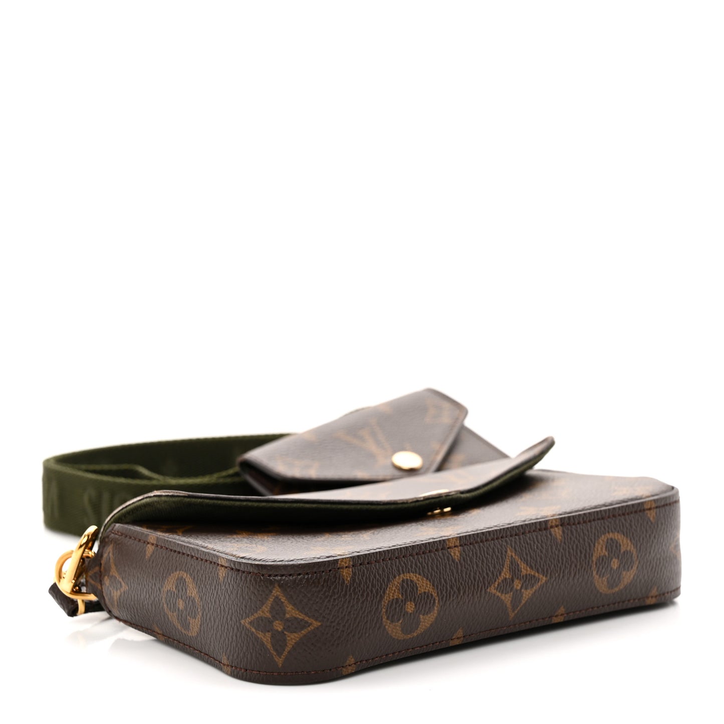 Monogram Felicie Strap & Go Kaki