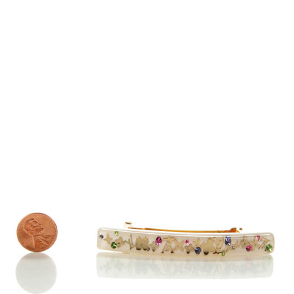 Louis Vuitton Resin Swarovski Inclusion Barrette PM White 2 of 5