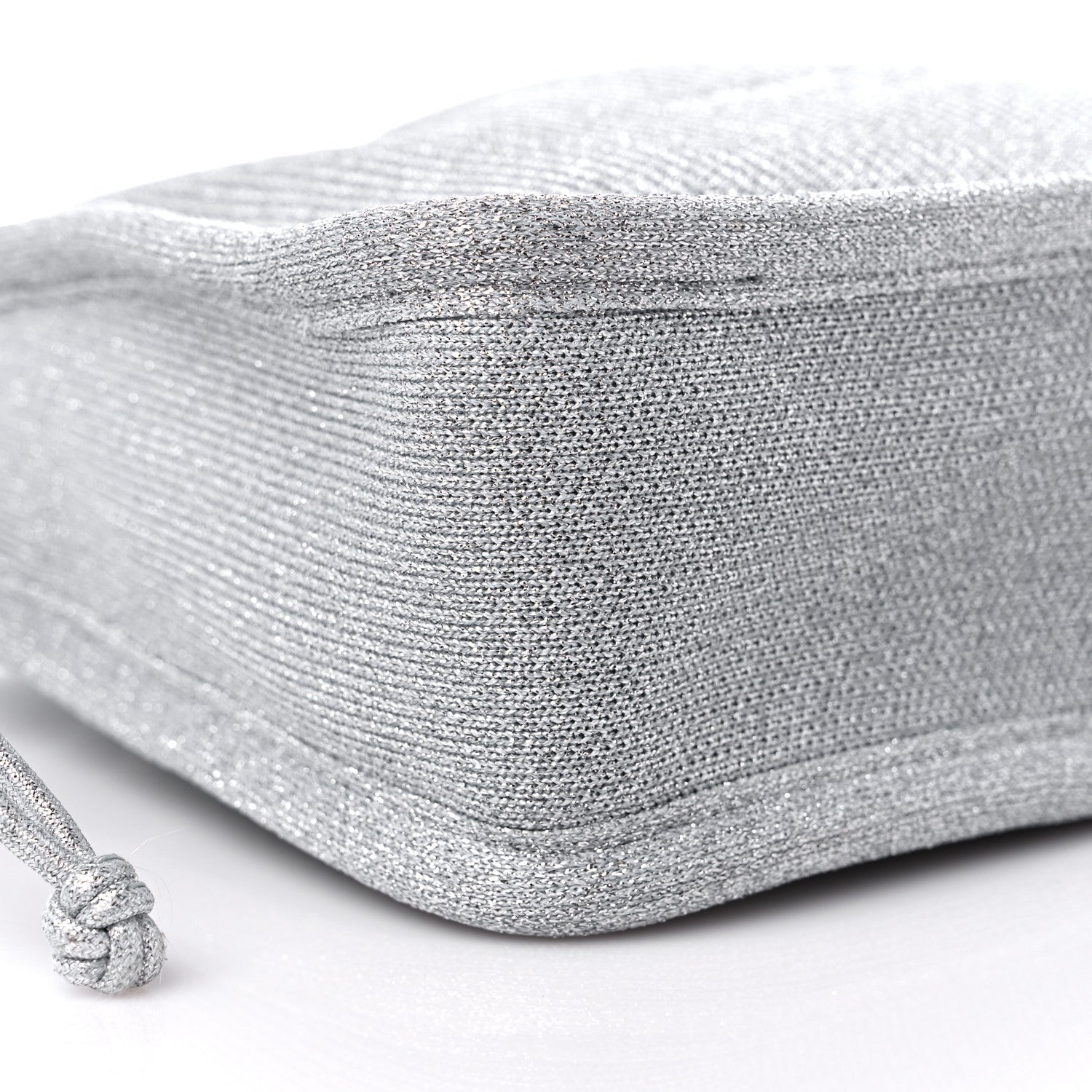 Alexander Wang Metallic Ribbed Knit Small Ryan Bag Silver 7 of 8