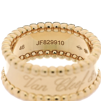 Van Cleef & Arpels 18K Yellow Gold Perlee Signature Ring 46 3.75 5 of 6