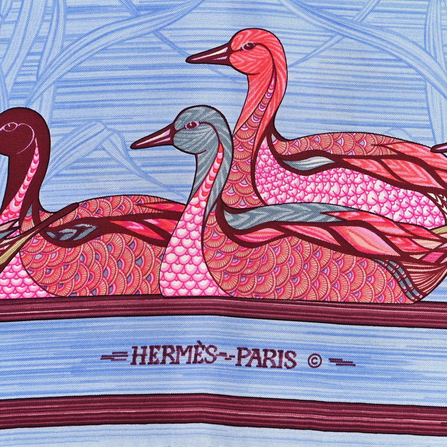 Hermes Silk La Mare aux Canards Scarf 90 2 of 3