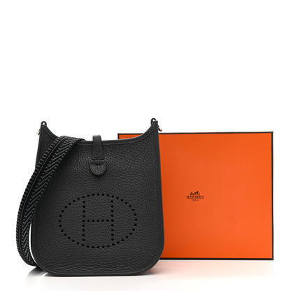 Hermes Taurillon Clemence Amazone Sangle Cavale Evelyne TPM Gris Misty 12 of 12