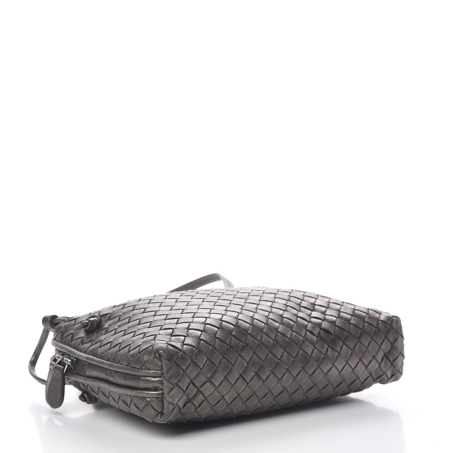 Bottega Veneta Metallic Nappa Intrecciato Nodini Crossbody Messenger Bronze 4 of 20