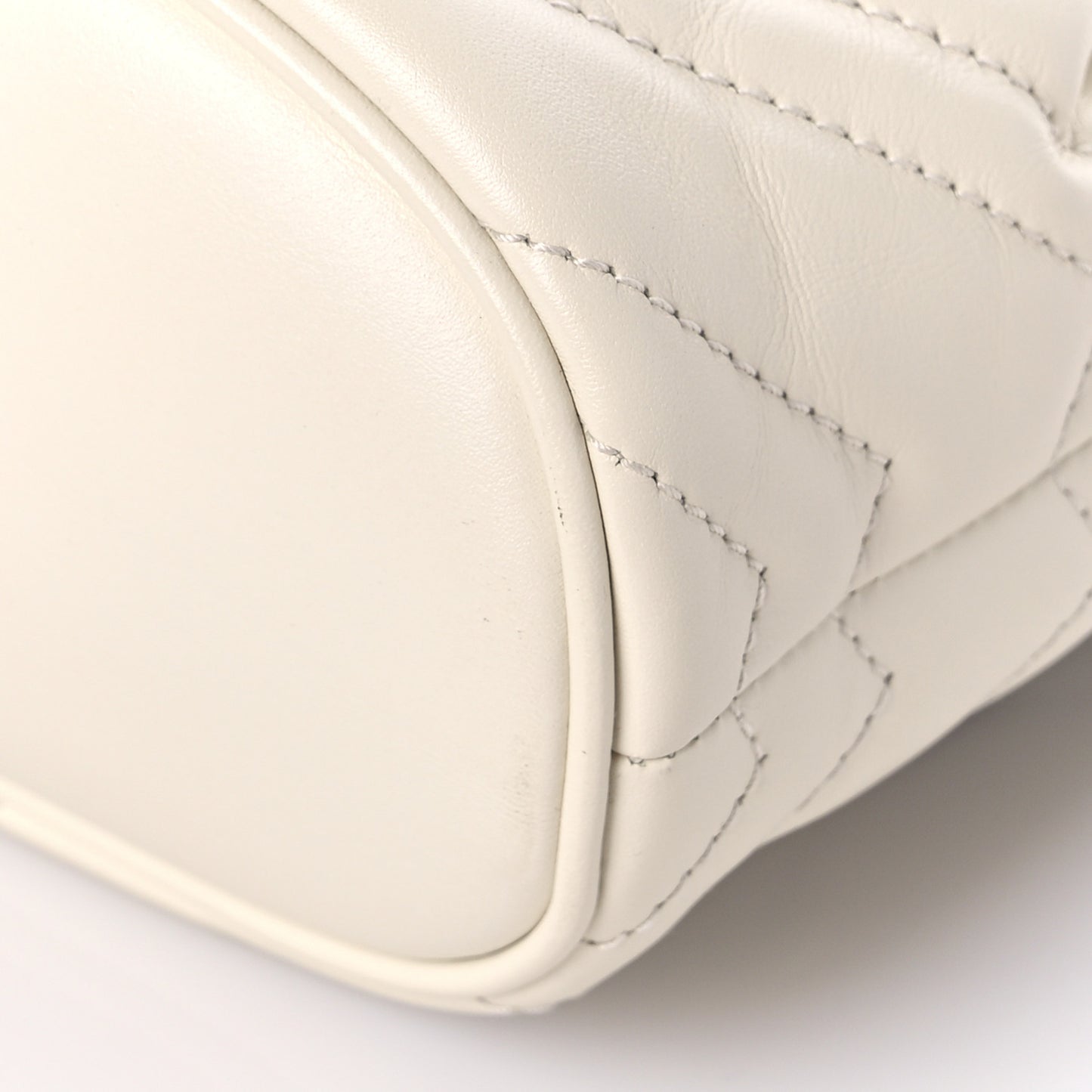 Calfskin Matelasse GG Marmont Flap Backpack White