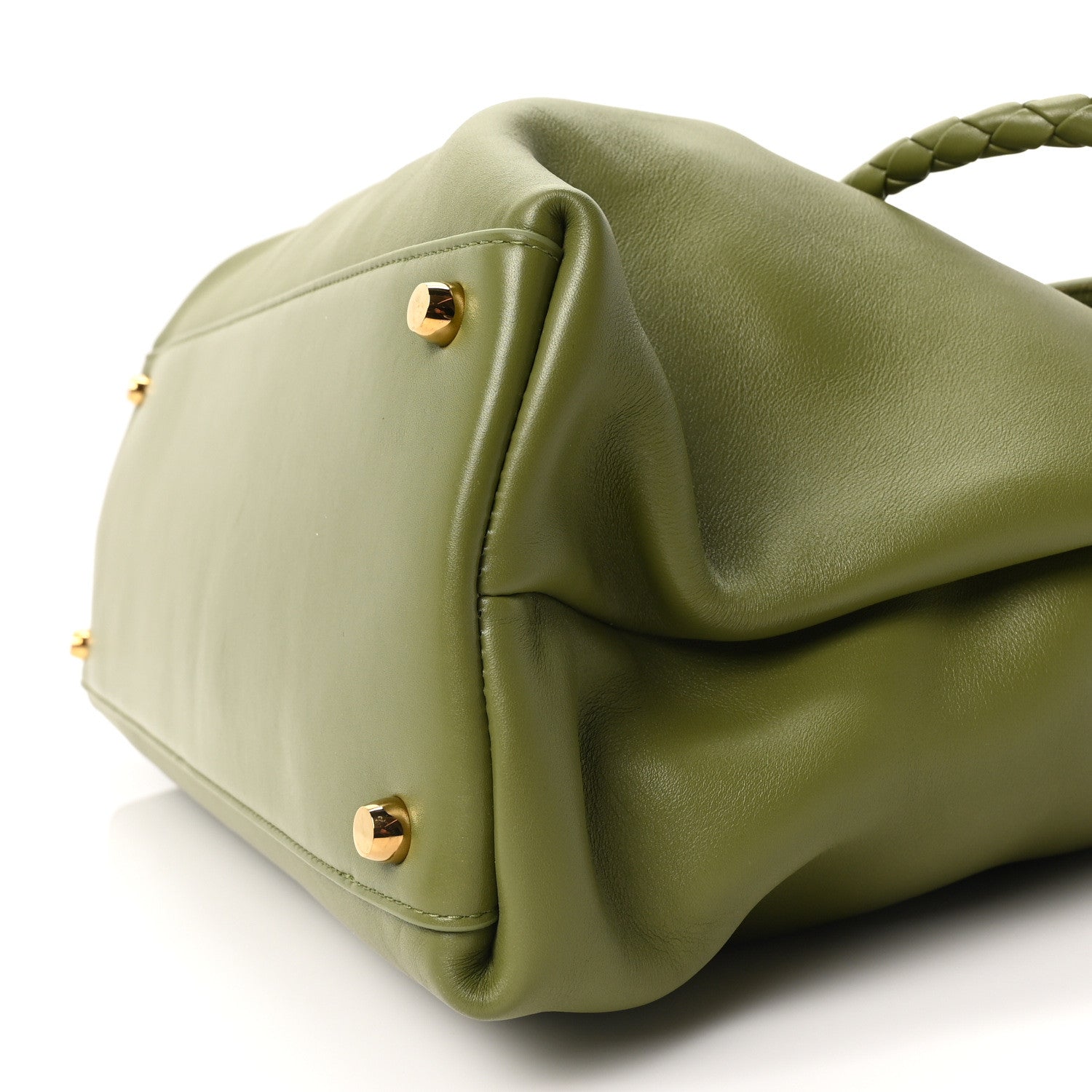Bottega Veneta Silky Calfskin Large Ciao Ciao Matcha 10 of 10