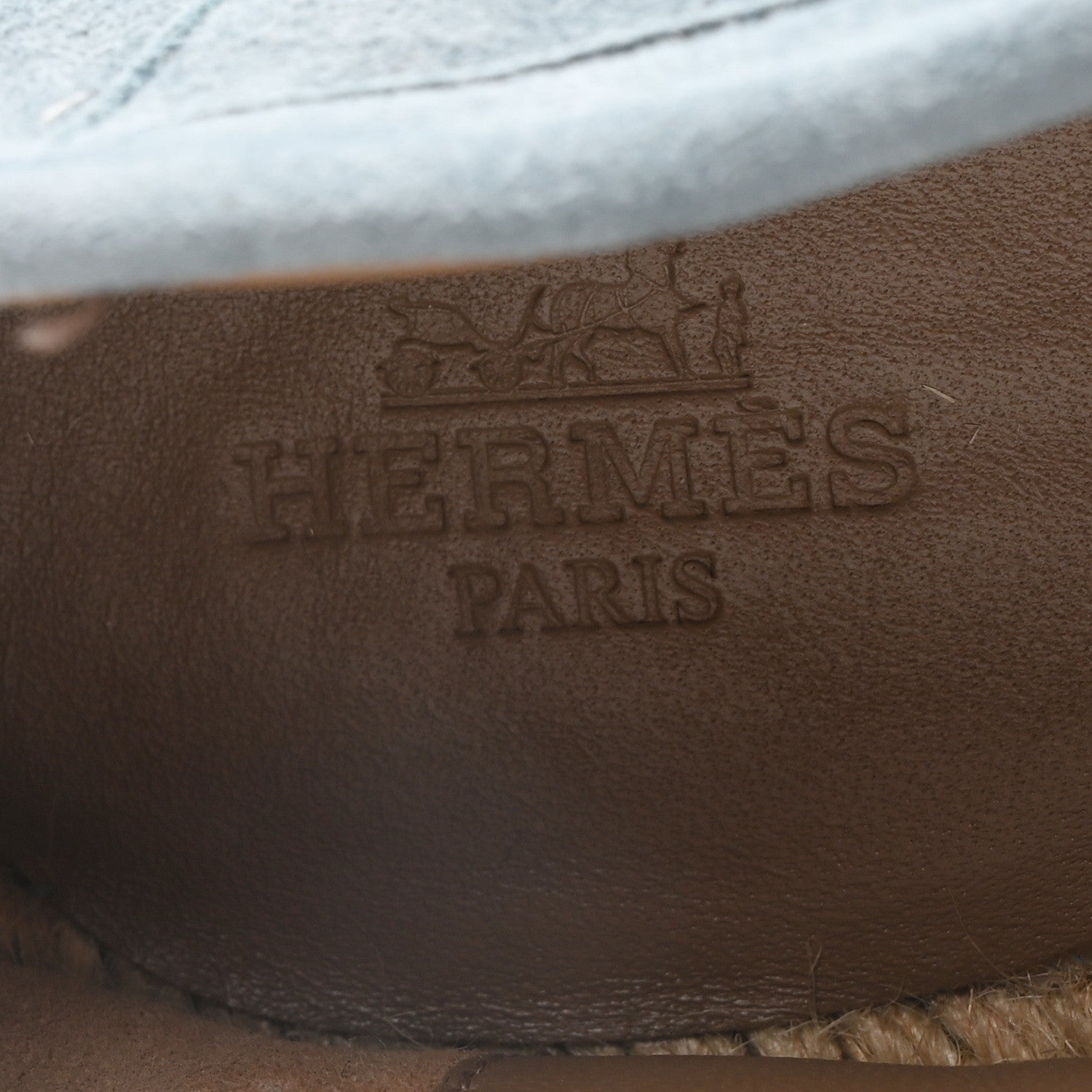 Hermes Suede Goatskin Womens Trip Espadrilles 38 Bleu Pinede 8 of 8