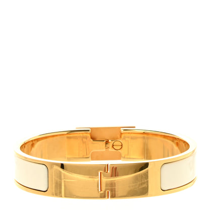 Hermes Enamel Clic Anneau Bracelet PM Craie 3 of 5