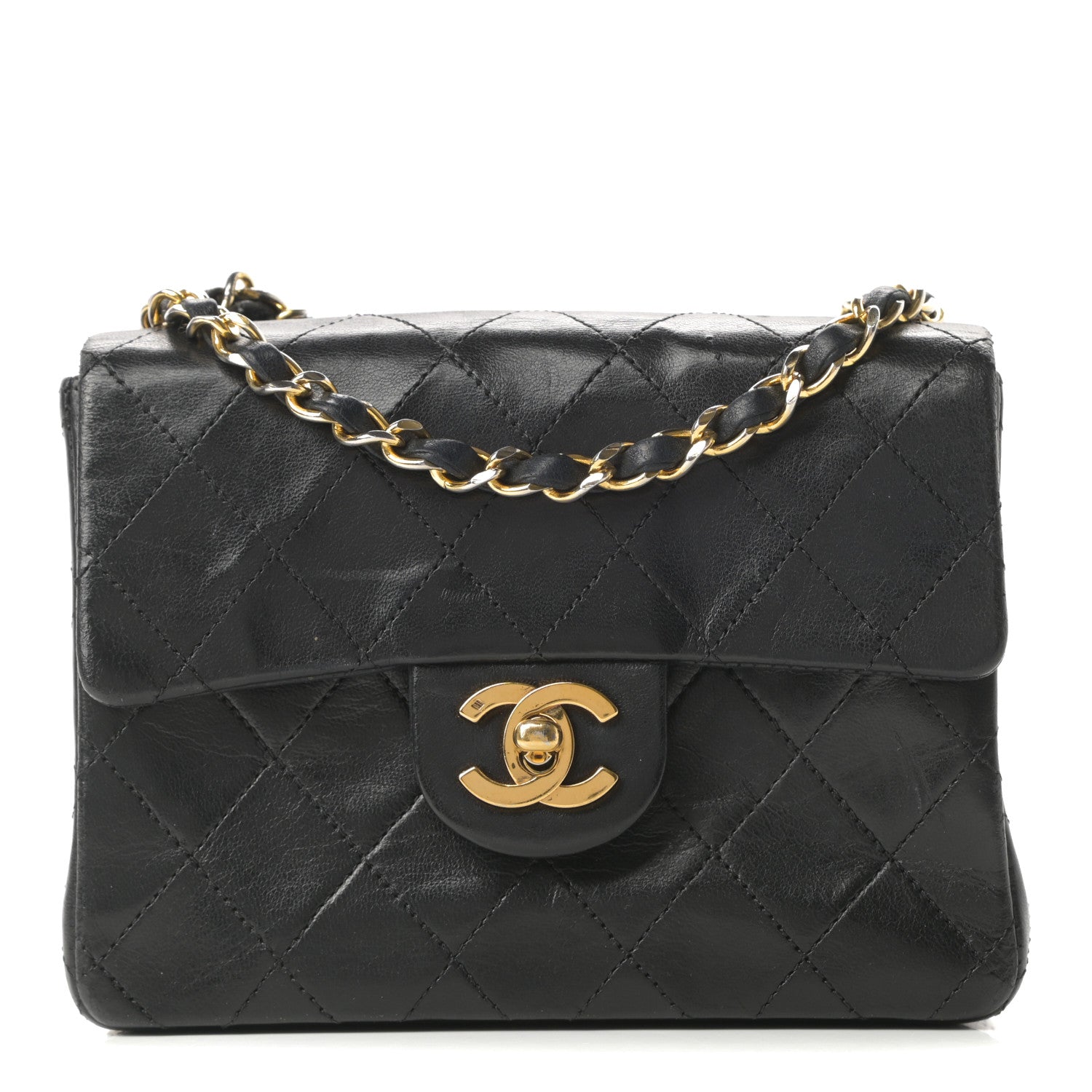 Chanel Lambskin Quilted Mini Square Flap Black 1 of 16