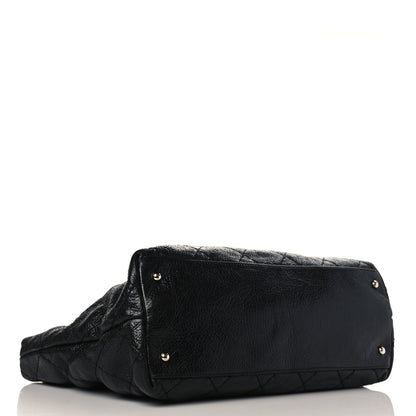 Chanel Glazed Calfskin Large On The Road Tote Black 4 of 9