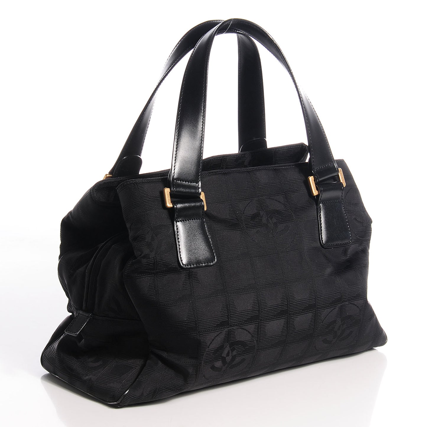Nylon Travel Zip Tote Black