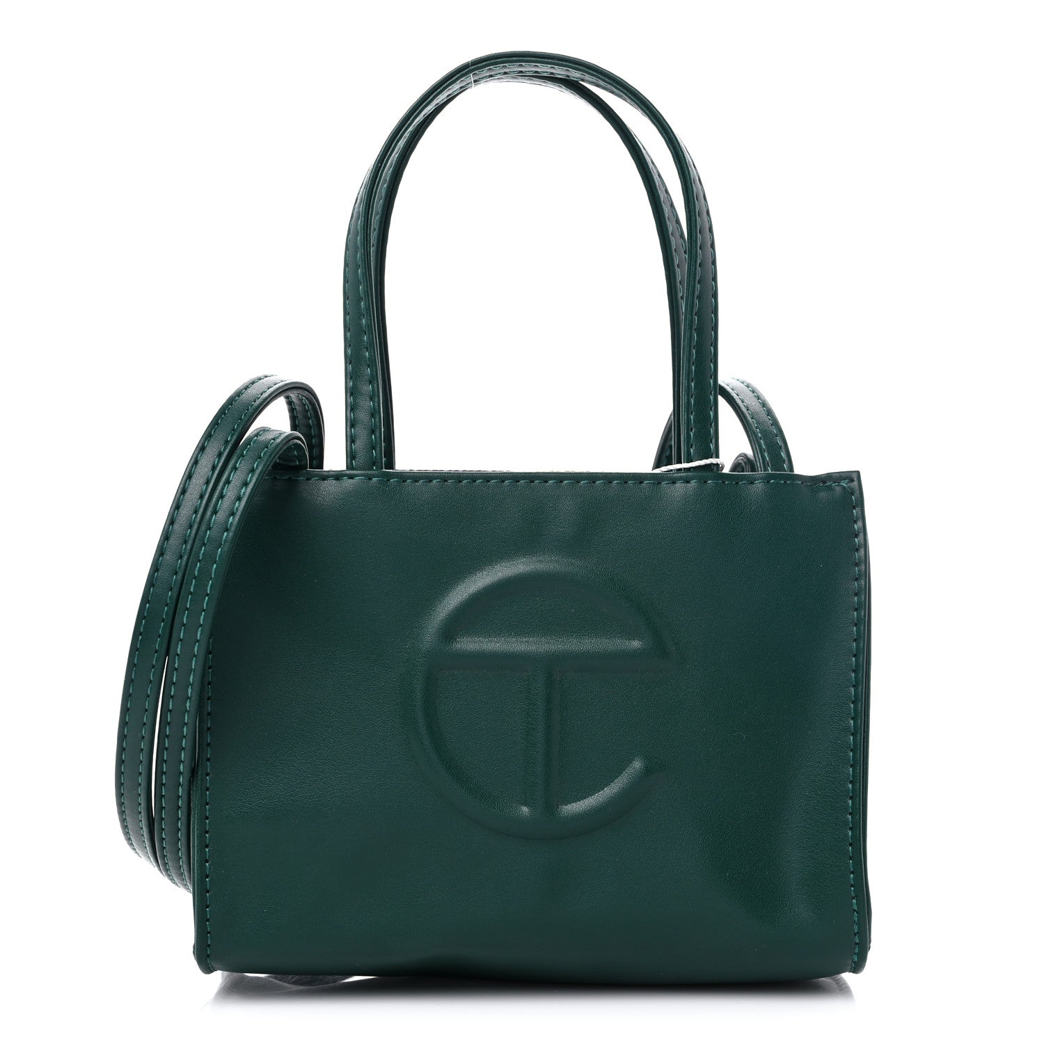 Telfar Vegan Leather Small Shopping Bag Dark Olive 1 of 8
