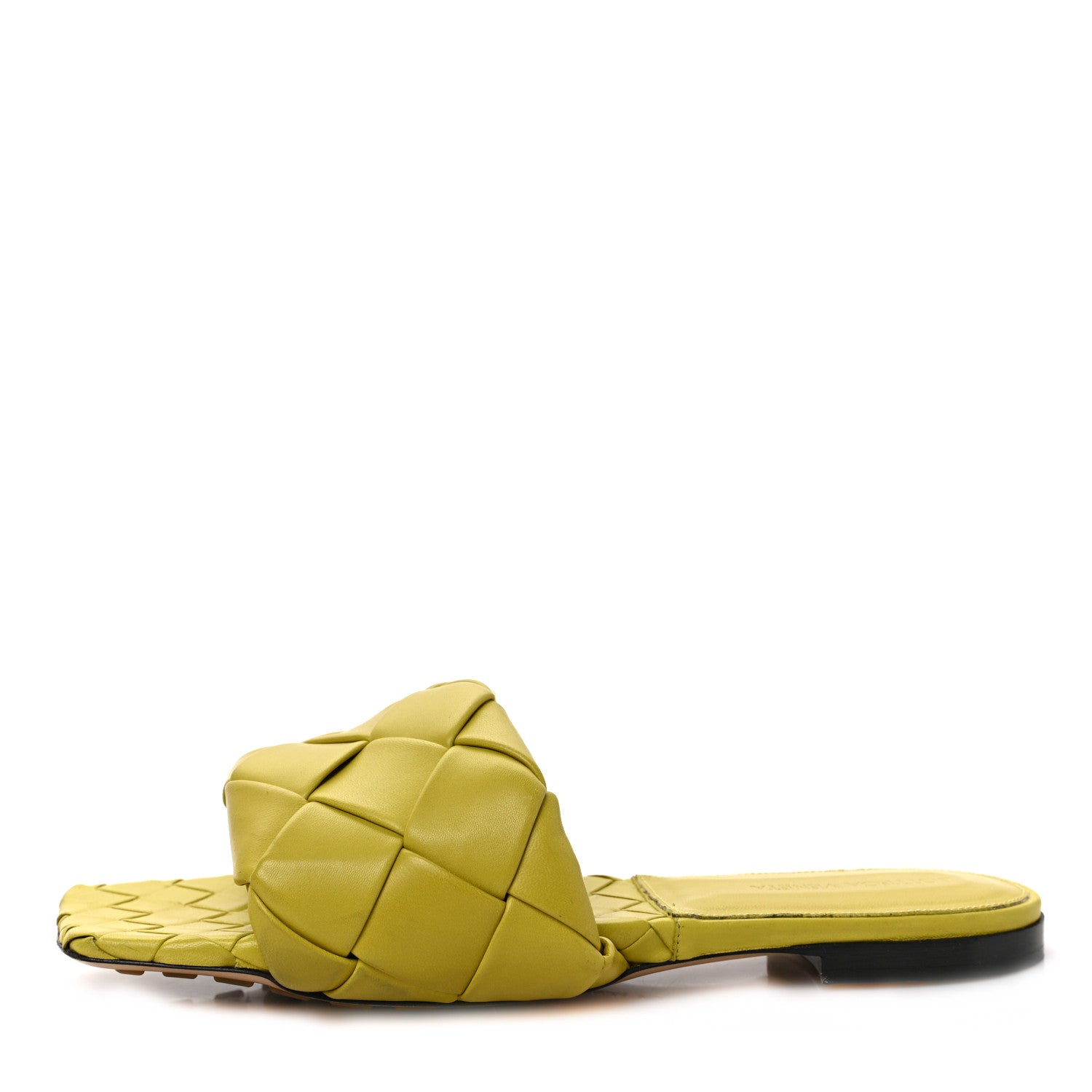 Bottega Veneta Nappa Maxi Intrecciato Lido Flat Sandals 39.5 Acid 1 of 7