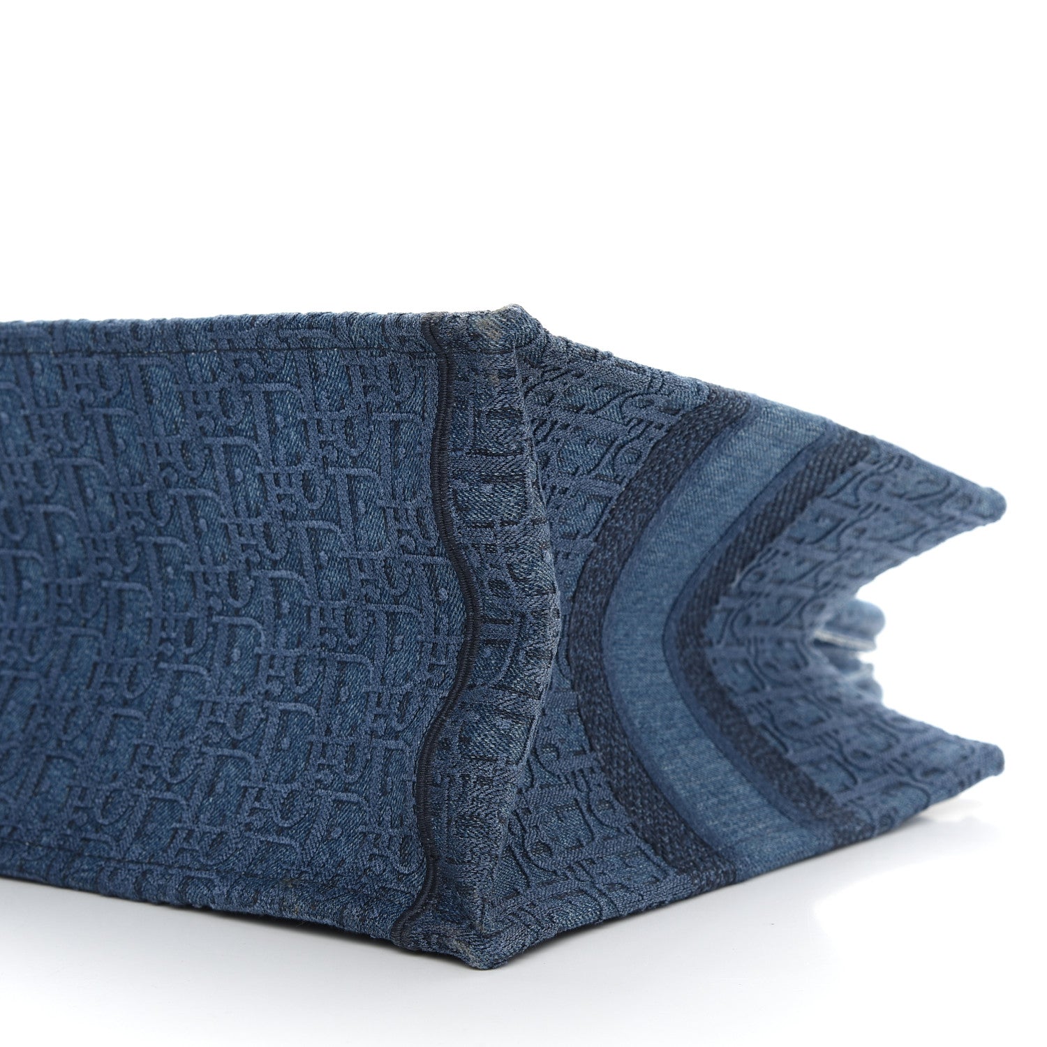 Christian Dior Oblique Denim Medium Book Tote Blue 9 of 9