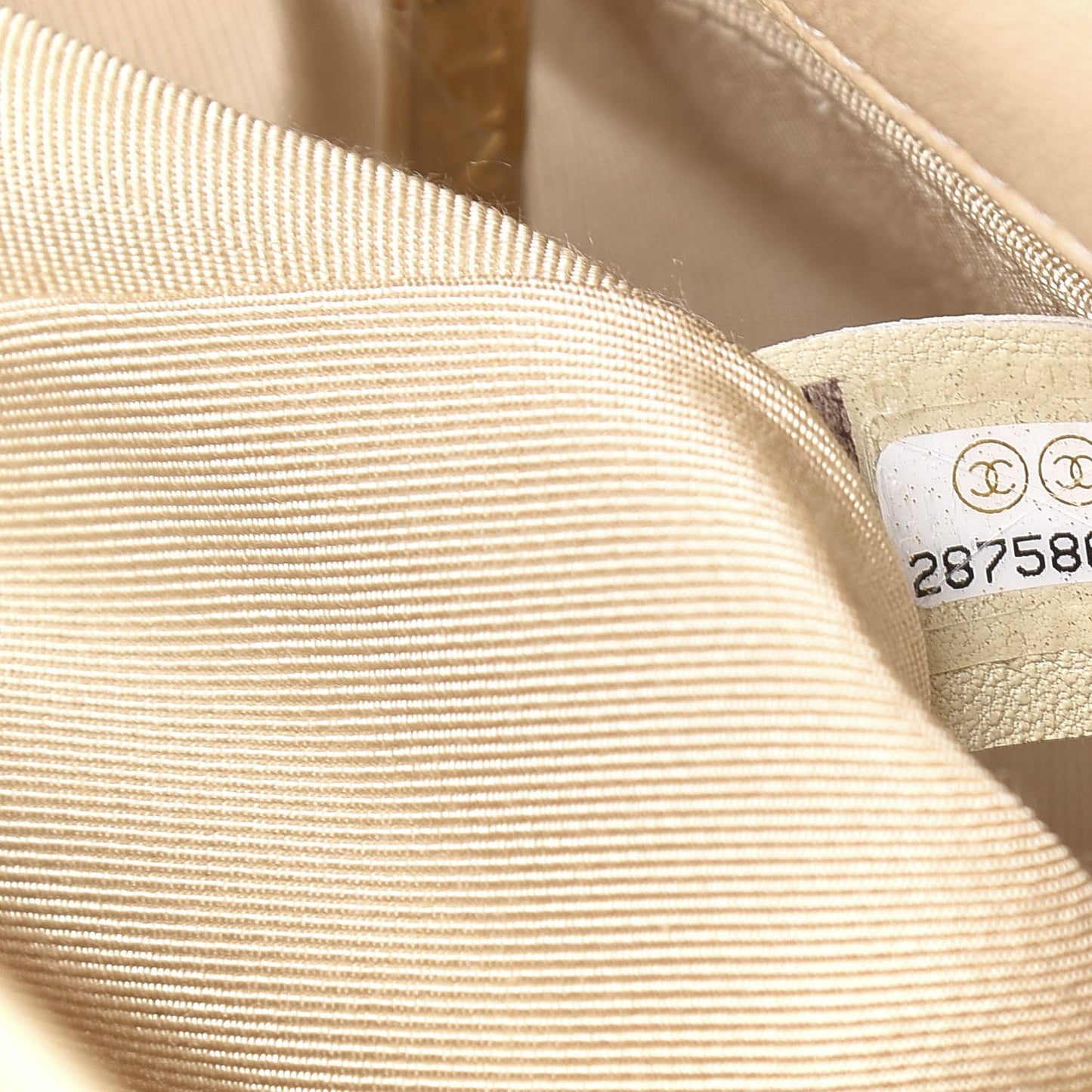 Goatskin Quilted Large Chanel 19 Flap Beige