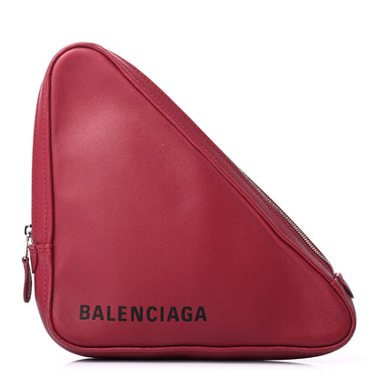 Balenciaga Shiny Day Calfskin M Triangle Pouch Rouge Grenat 1 of 4