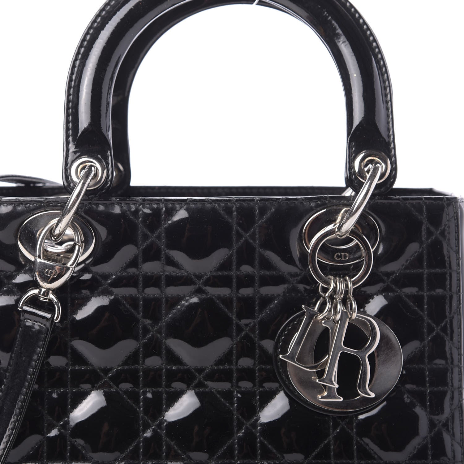 Christian Dior Patent Cannage Medium Lady Dior Black 10 of 10