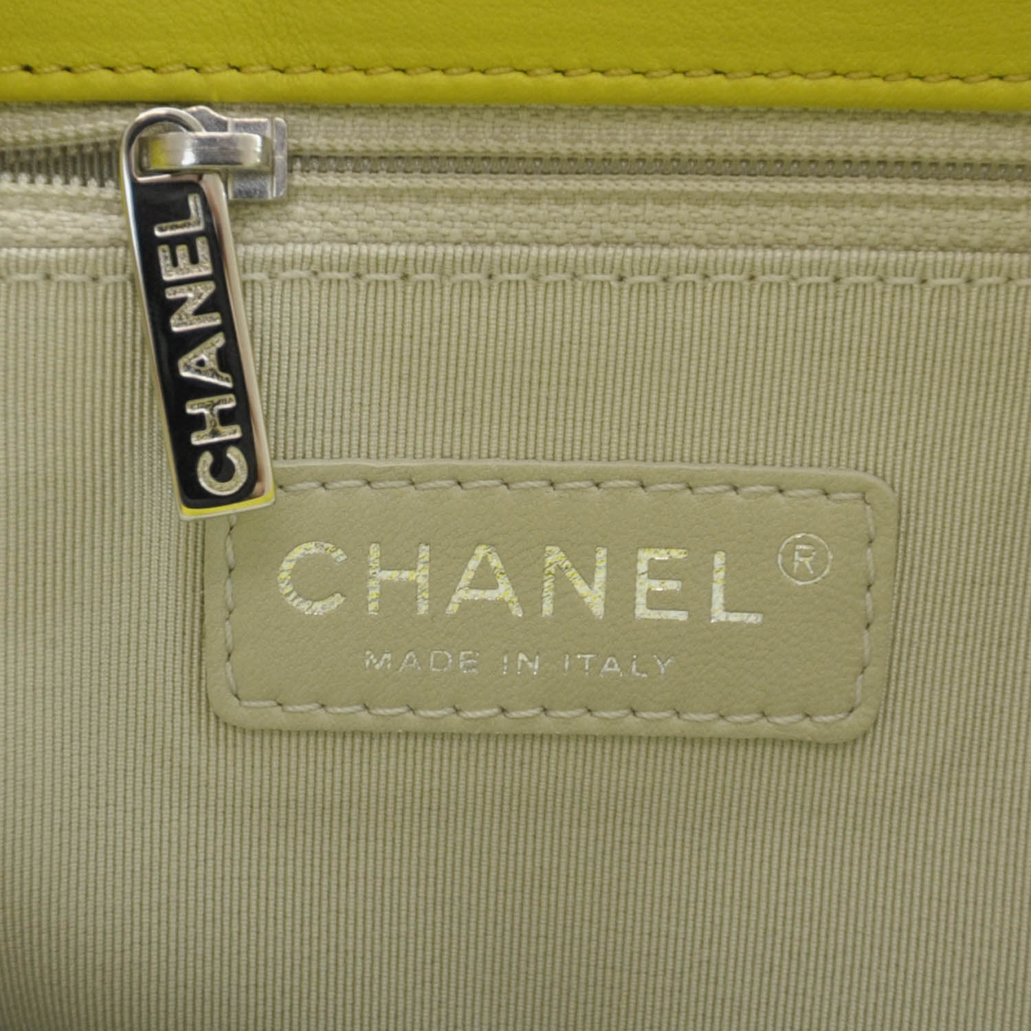 Chanel Washed Lambskin Mini Chain Around Messenger Neon Yellow 12C 7 of 8