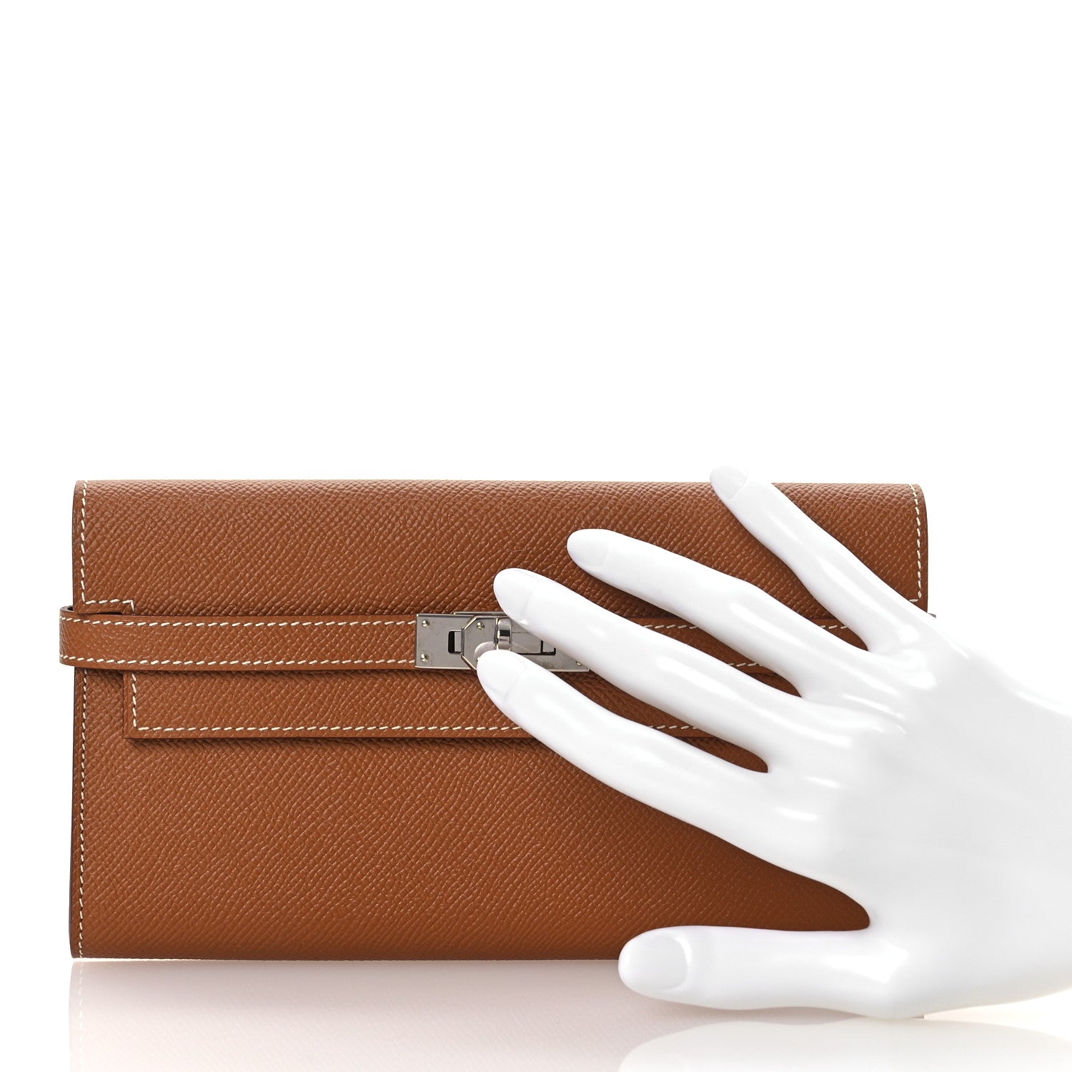 Hermes Epsom Kelly Longue Wallet Gold 2 of 12