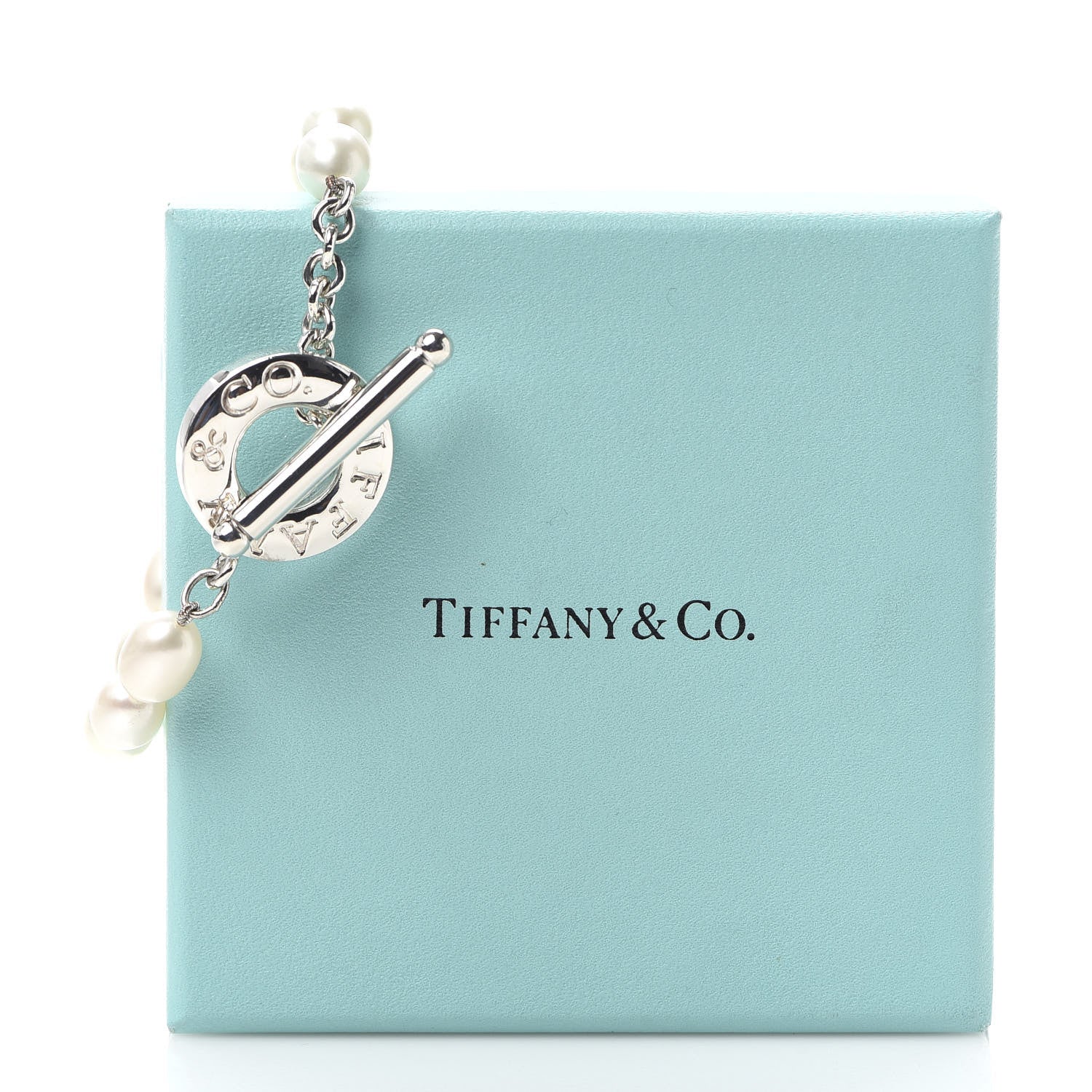 Tiffany Sterling Silver Pearl Toggle Bracelet 5 of 5