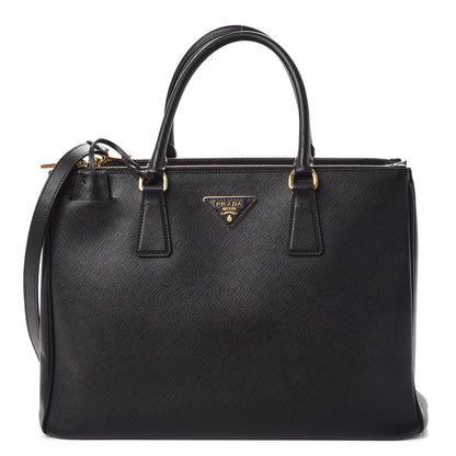 Prada Saffiano Medium Galleria Double Zip Tote Black 1 of 9