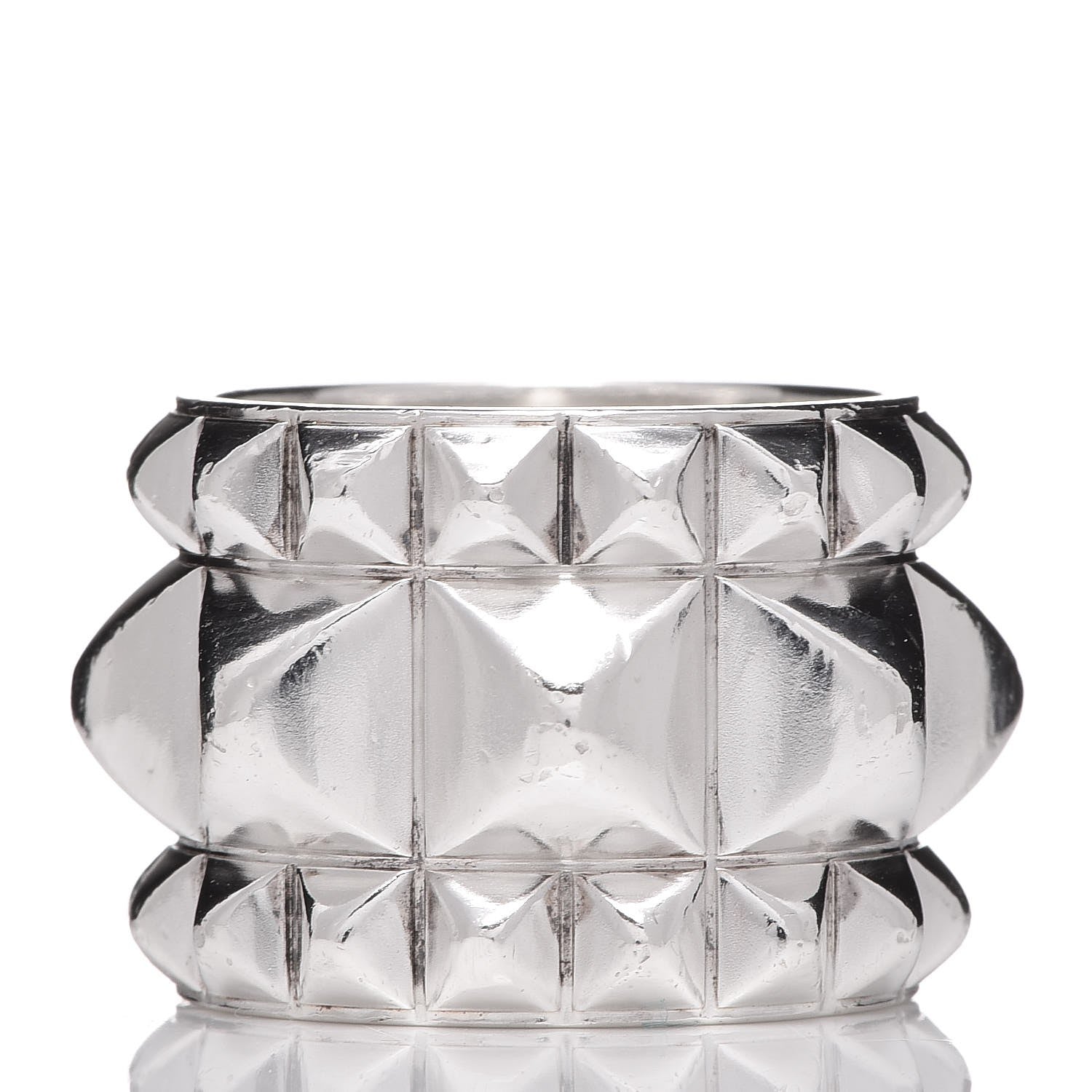 Hermes Sterling Silver Espionne Ring 55 7.25 10 of 14