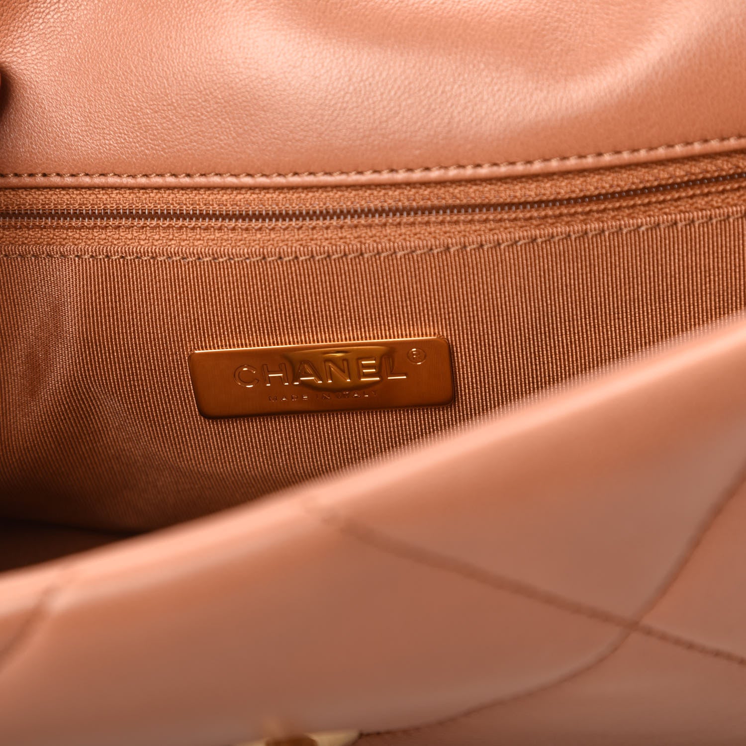 Chanel Lambskin Quilted Medium 19 Flap Brown 8 of 12