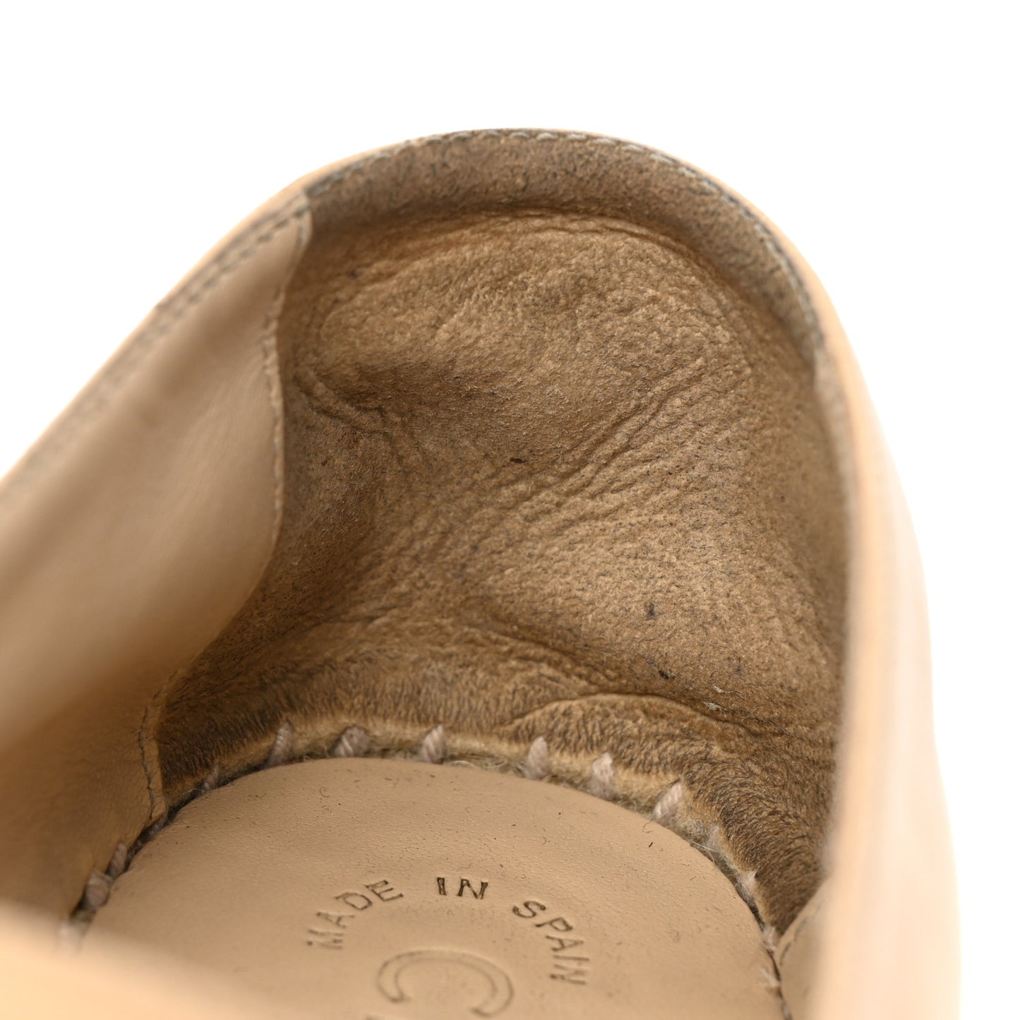 Lambskin CC Espadrilles 37 Beige Black