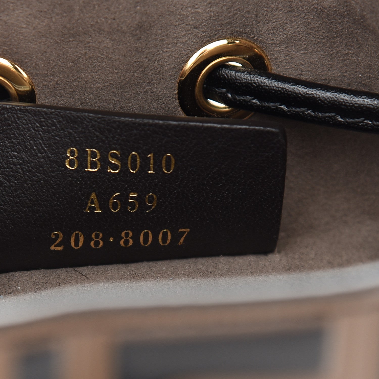 Fendi Vitello Liberty F is Fendi Bi-Color FF 1974 Embossed Mini Mon Tresor Bucket Bag Maya Black 7 of 9