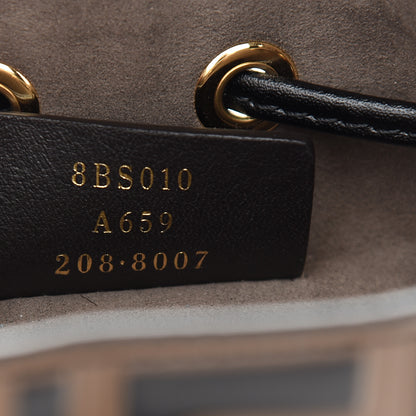 Fendi Vitello Liberty F is Fendi Bi-Color FF 1974 Embossed Mini Mon Tresor Bucket Bag Maya Black 7 of 9