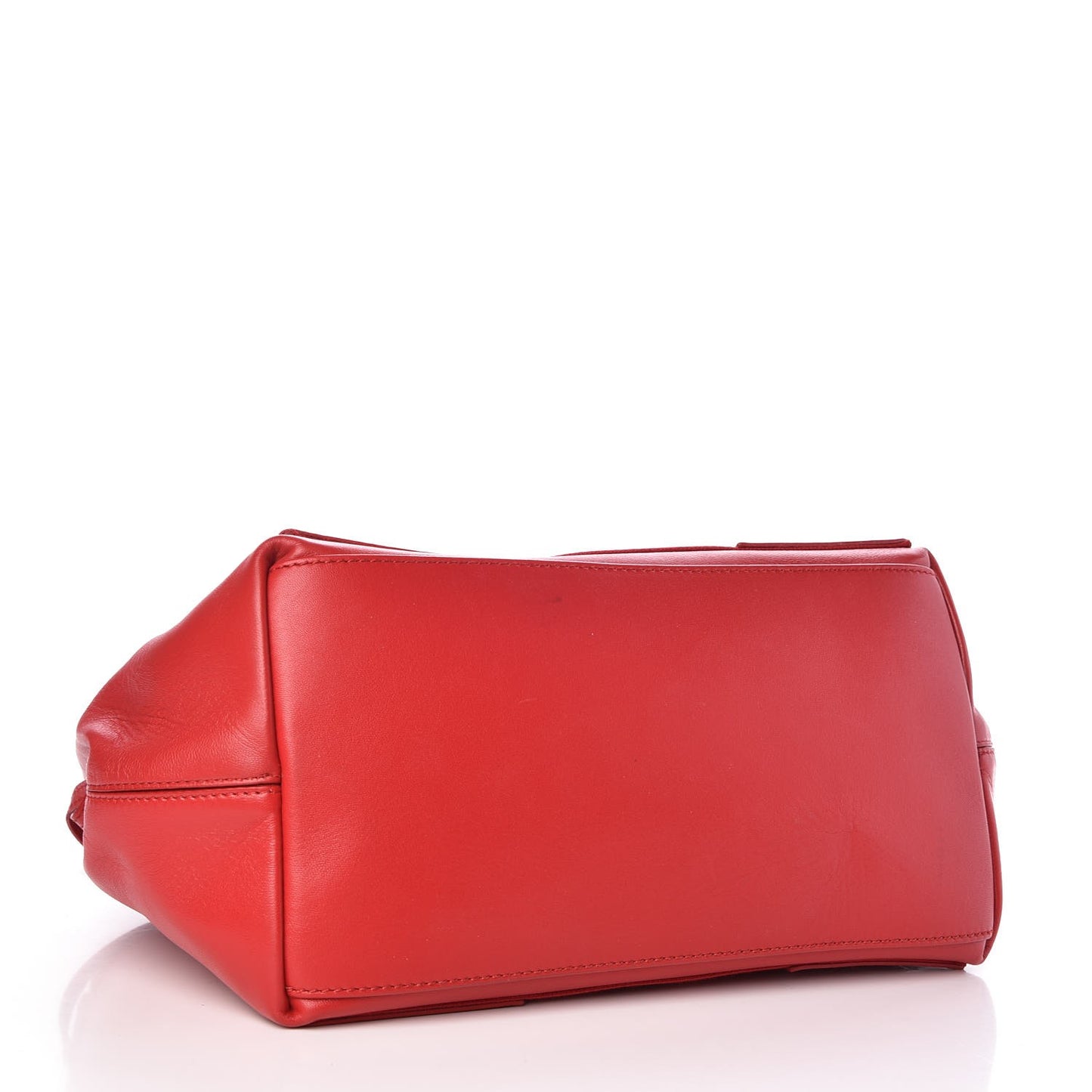 Matte Veau Lisse Perforated S Navy Cabas Rouge Vermillon