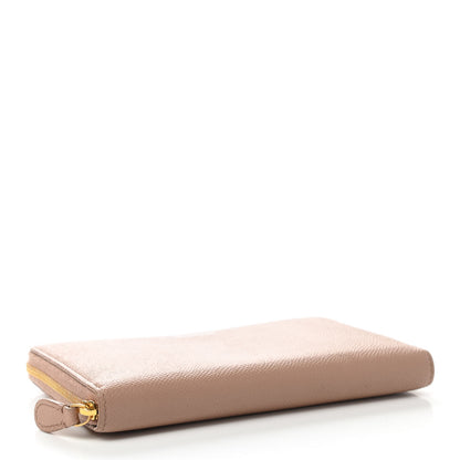 Balenciaga Calfskin Continental Zip Around Wallet Beige 4 of 8
