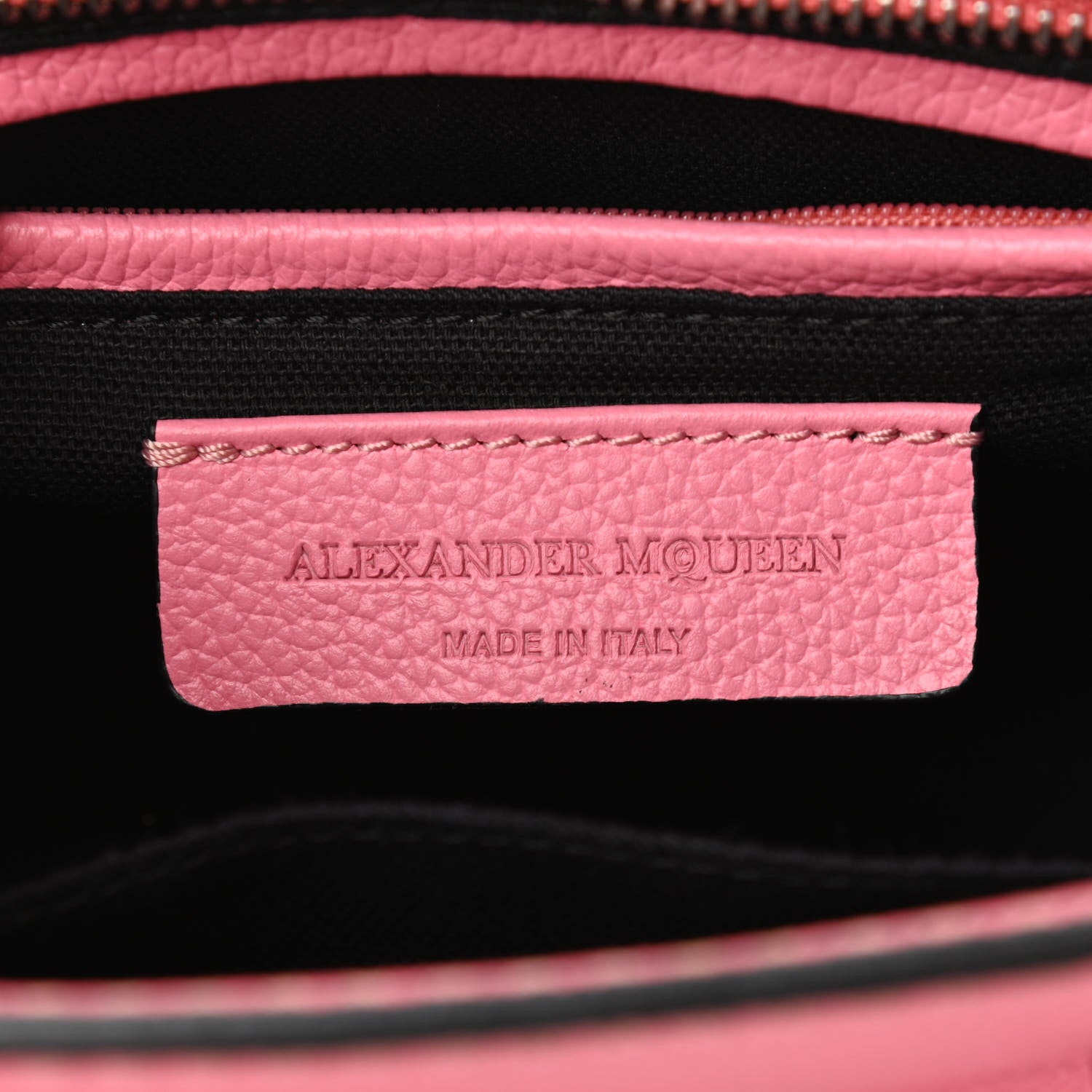 Alexander McQueen Pebbled Calfskin Mini Skull Padlock Zip Around Tote Petal 6 of 10