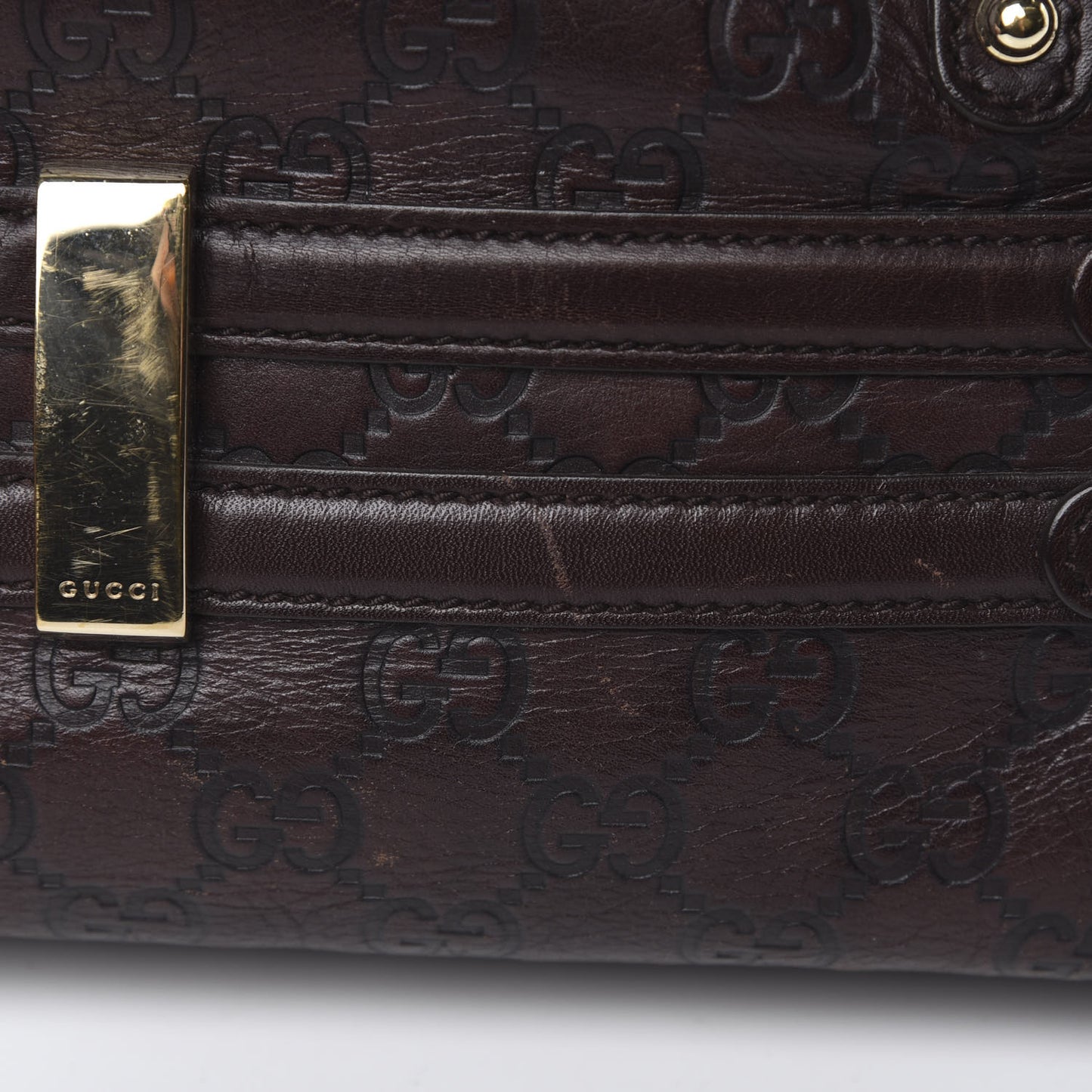 Guccissima Medium Wave Boston Dark Brown