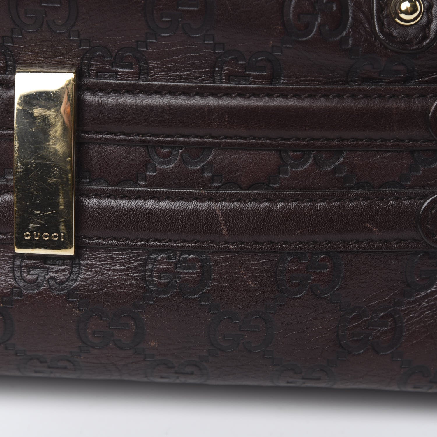 Gucci Guccissima Medium Wave Boston Dark Brown 15 of 17
