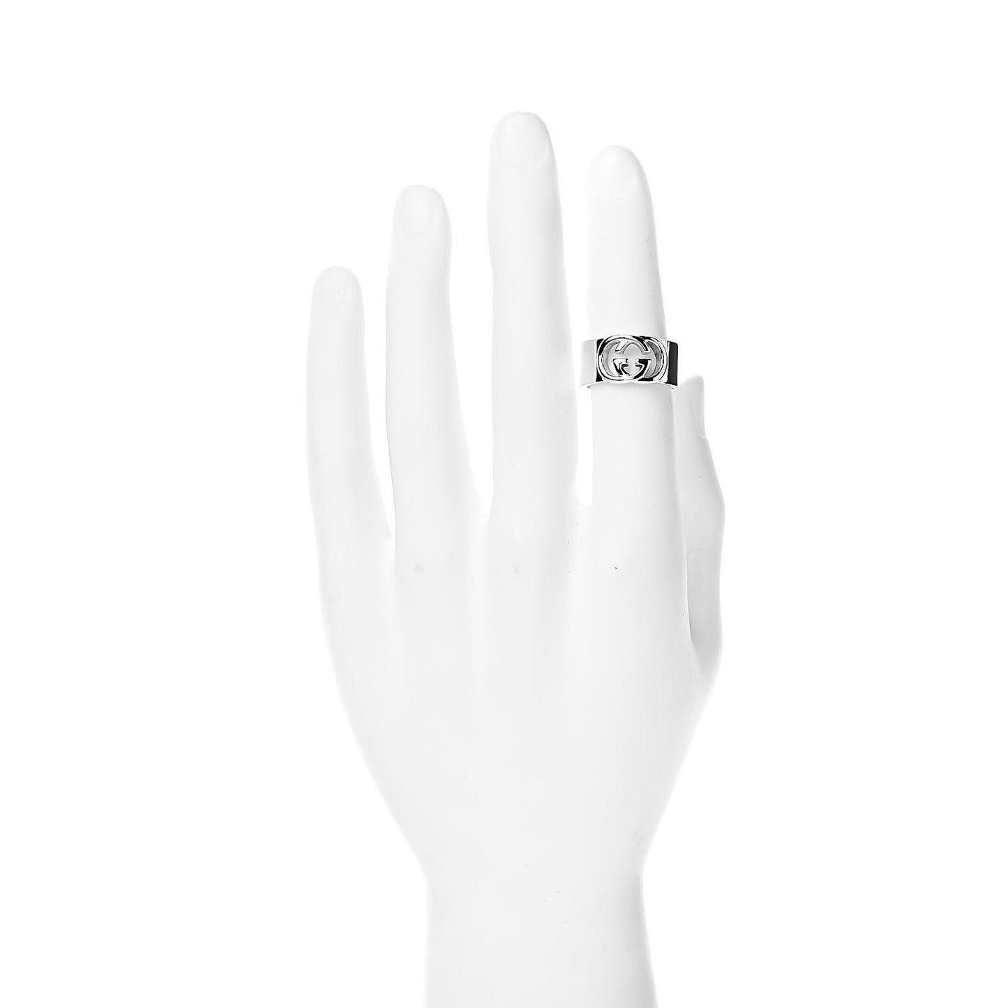 Sterling Silver 10mm Interlocking G Band Ring 60 9