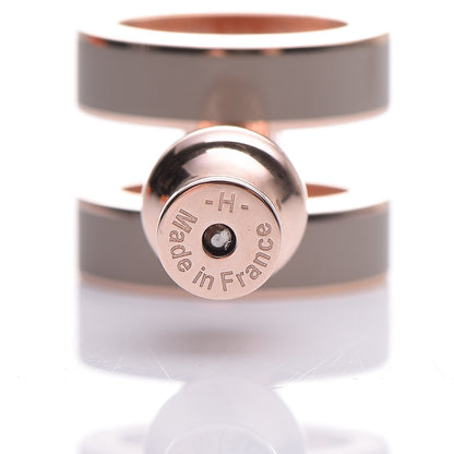 Hermes Rose Gold Lacquered Pop H Earrings Marron Glace 4 of 7