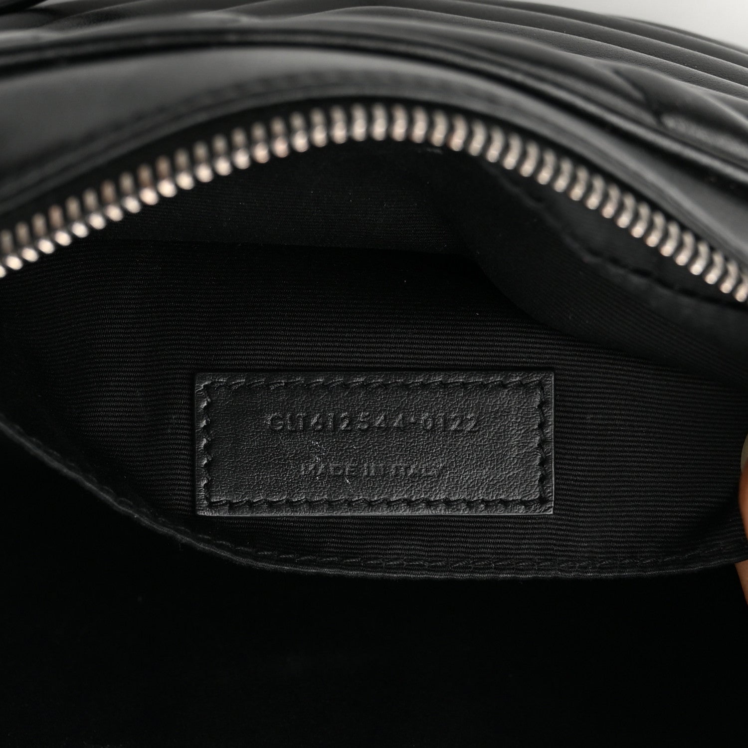 Saint Laurent Calfskin Matelasse Monogram Lou Camera Bag Black 7 of 13